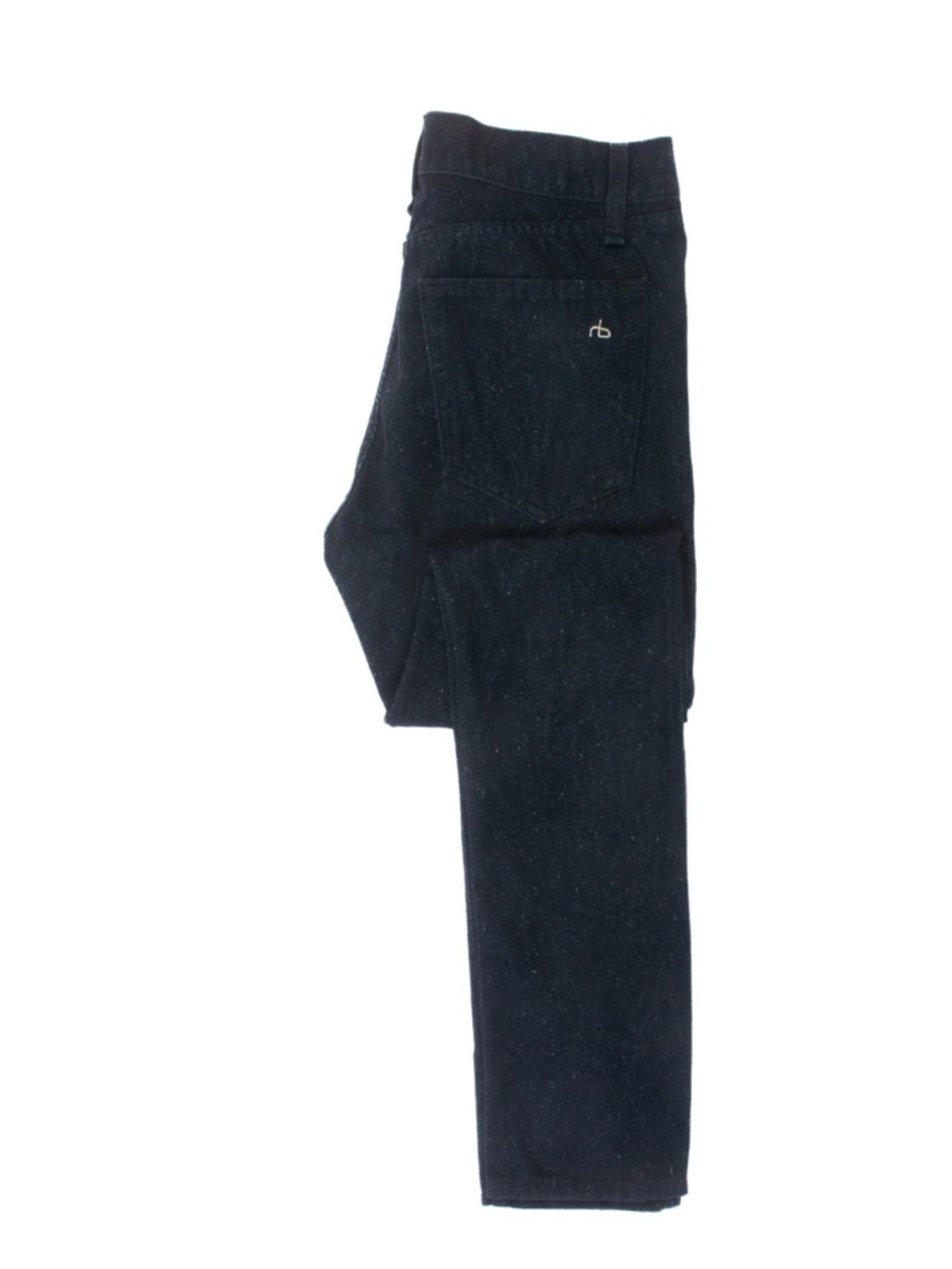 Rag & Bone RB15X Slim Straight Tailored Workwear Black Nap Denim Jeans Size 36